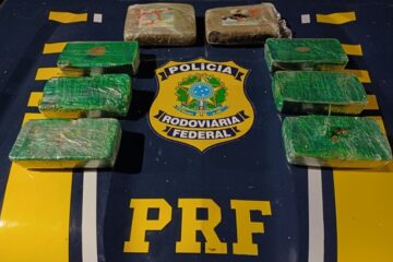 PRF apreende mais de 8 kg de drogas em carro com família e prende motorista na BR-381, em João Monlevade