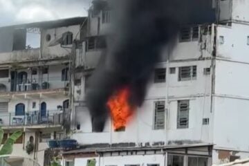 Chamas em prédio no bairro Loanda assustam moradores em João Monlevade
