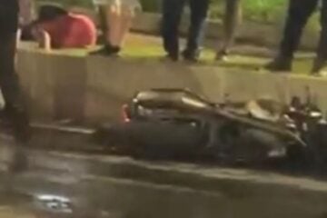 Motociclista morre após bater contra mureta na praça Dr. Acrísio Alvarenga, no Centro de Itabira
