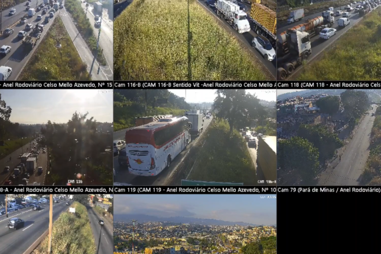 Acidente entre carretas provoca longo congestionamento no Anel Rodoviário de BH