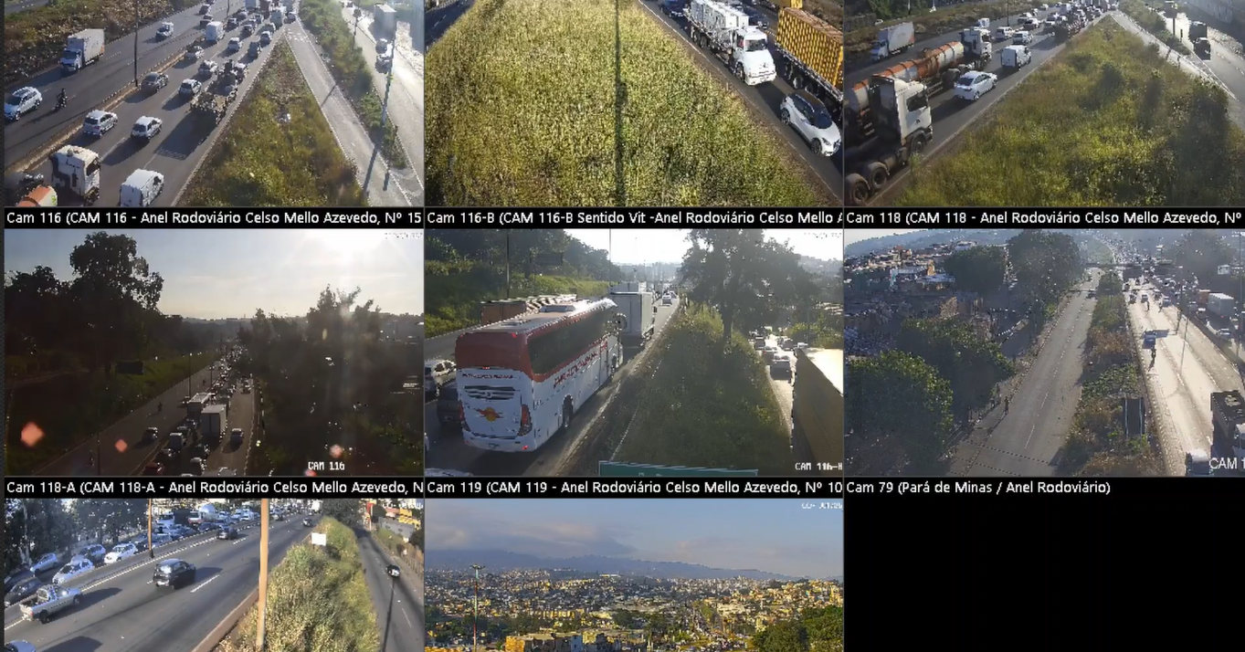 Acidente entre carretas provoca longo congestionamento no Anel Rodoviário de BH