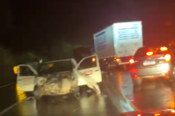 Pista sentido Belo Horizonte é interditada em João Monlevade após acidente de trânsito no Km-359