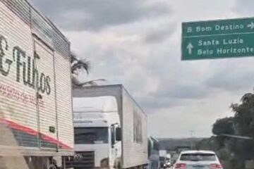 Obras causam congestionamento e impactam trânsito na BR-381 nesta segunda-feira; saiba mais