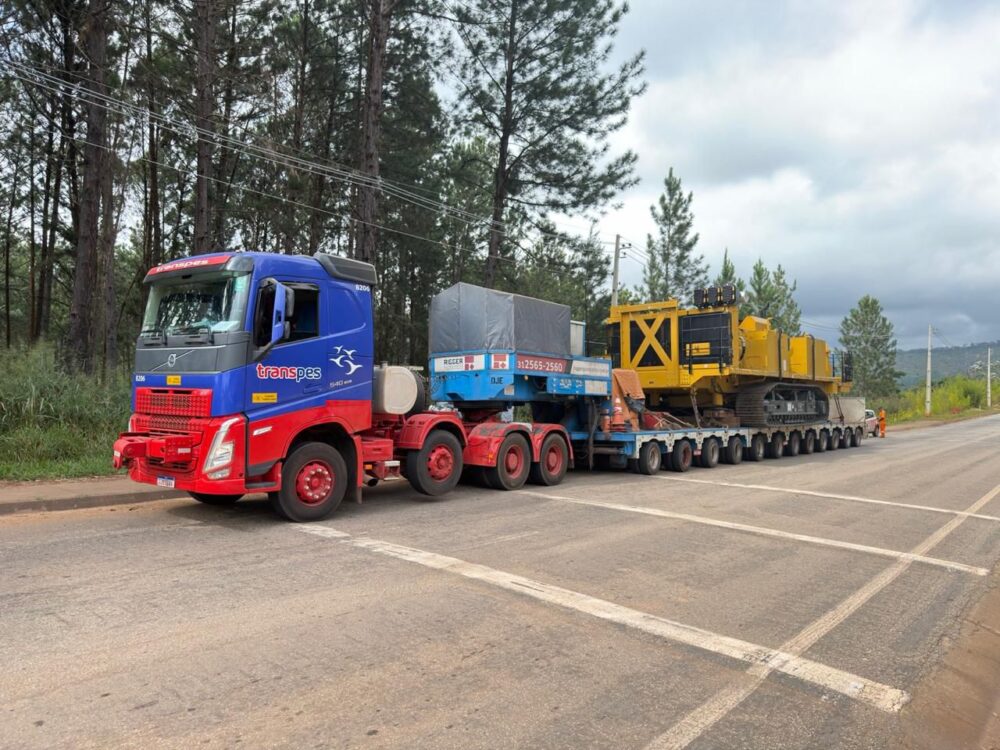 Carga indivisível com destino à Mina de Conceição provoca lentidão em rodovias de Itabira nesta terça-feira