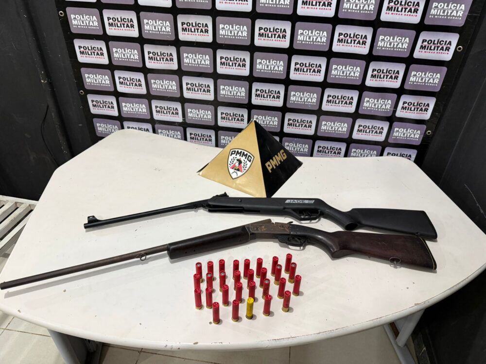 Polícia Militar apreende espingarda e prende homem por porte ilegal de arma em Itabira