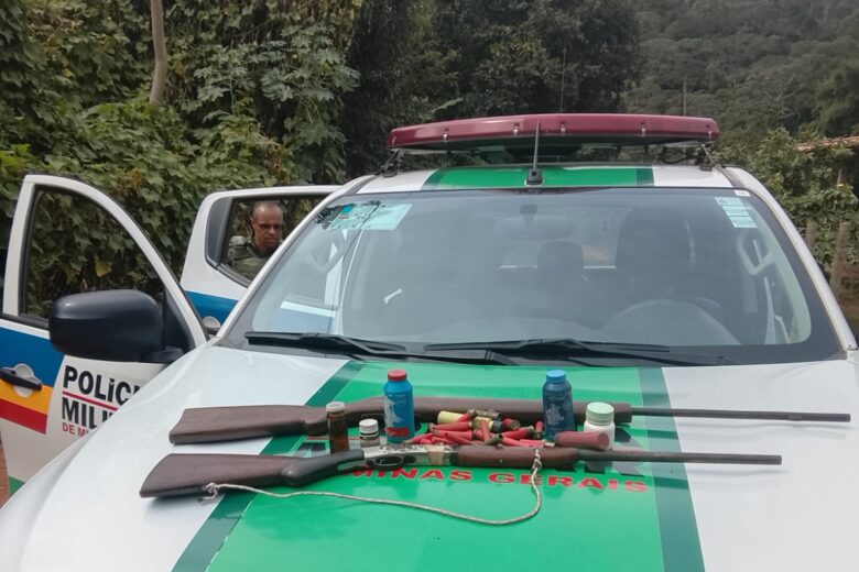 Polícia Militar de Meio Ambiente apreende armas e munições na zona rural de Itabira