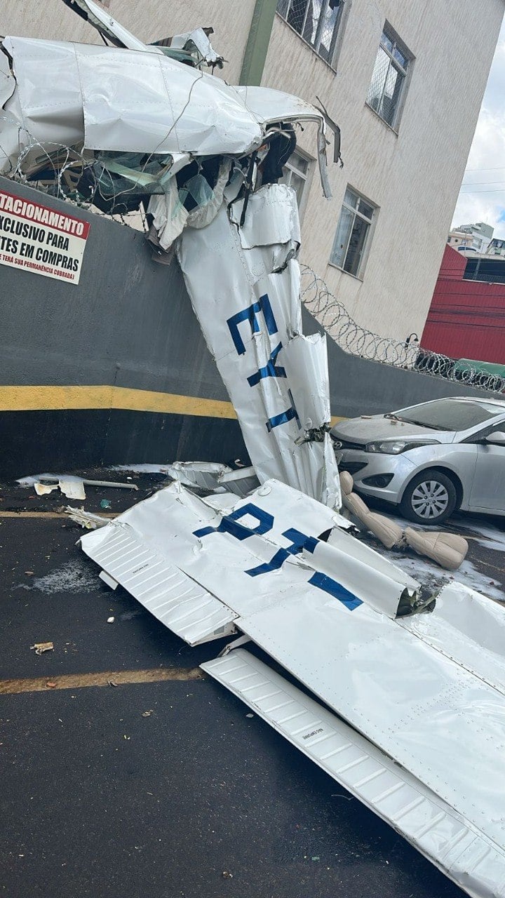 Avião que caiu em BH estava registrado para operação privada e tinha documentação válida
