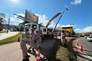 Nova 381 inicia intervenção nos trevos de João Monlevade com retirada de postes de energia