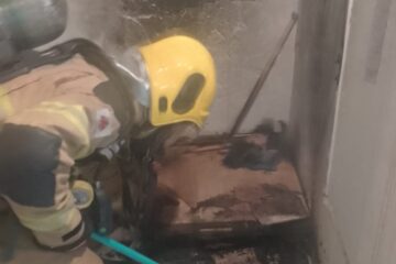 Princípio de incêndio atinge loja no Centro de Itabira e mobiliza Corpo de Bombeiros