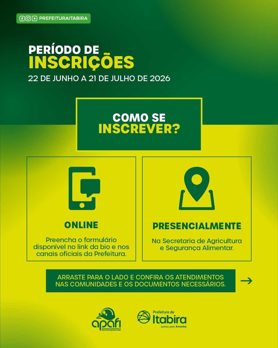 Patrulha Agrícola abre inscrições para serviços de trator destinados a produtores rurais de Itabira