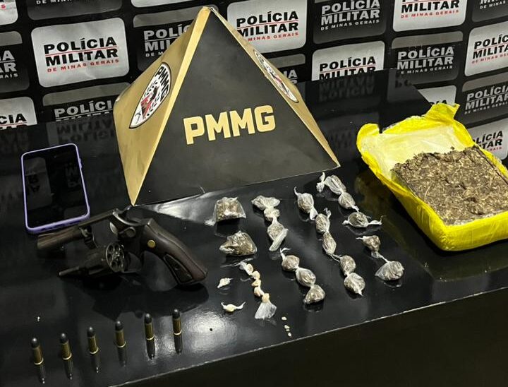 Homem em prisão domiciliar é detido por tráfico de drogas e posse ilegal de arma em Santa Bárbara