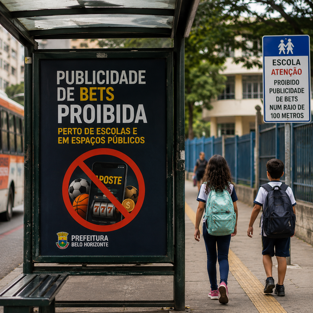 BH proíbe publicidade de bets perto de escolas e em espaços públicos