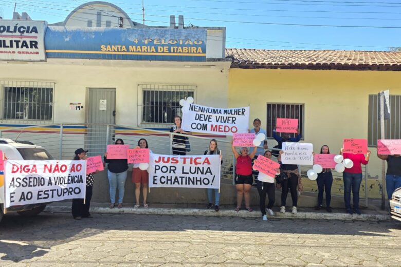 Santa Maria de Itabira: protesto pede justiça por Luna Vitória e Raimundo Nonato