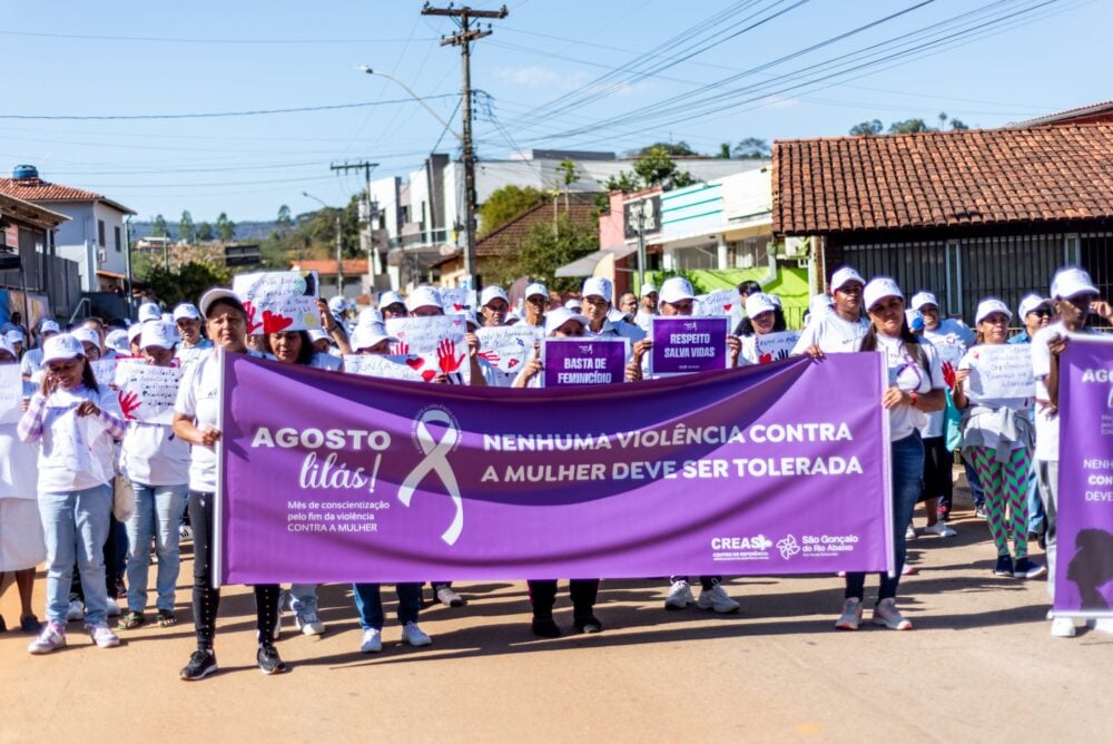 São Gonçalo do Rio Abaixo promove programação do “Agosto Lilás” em defesa das mulheres