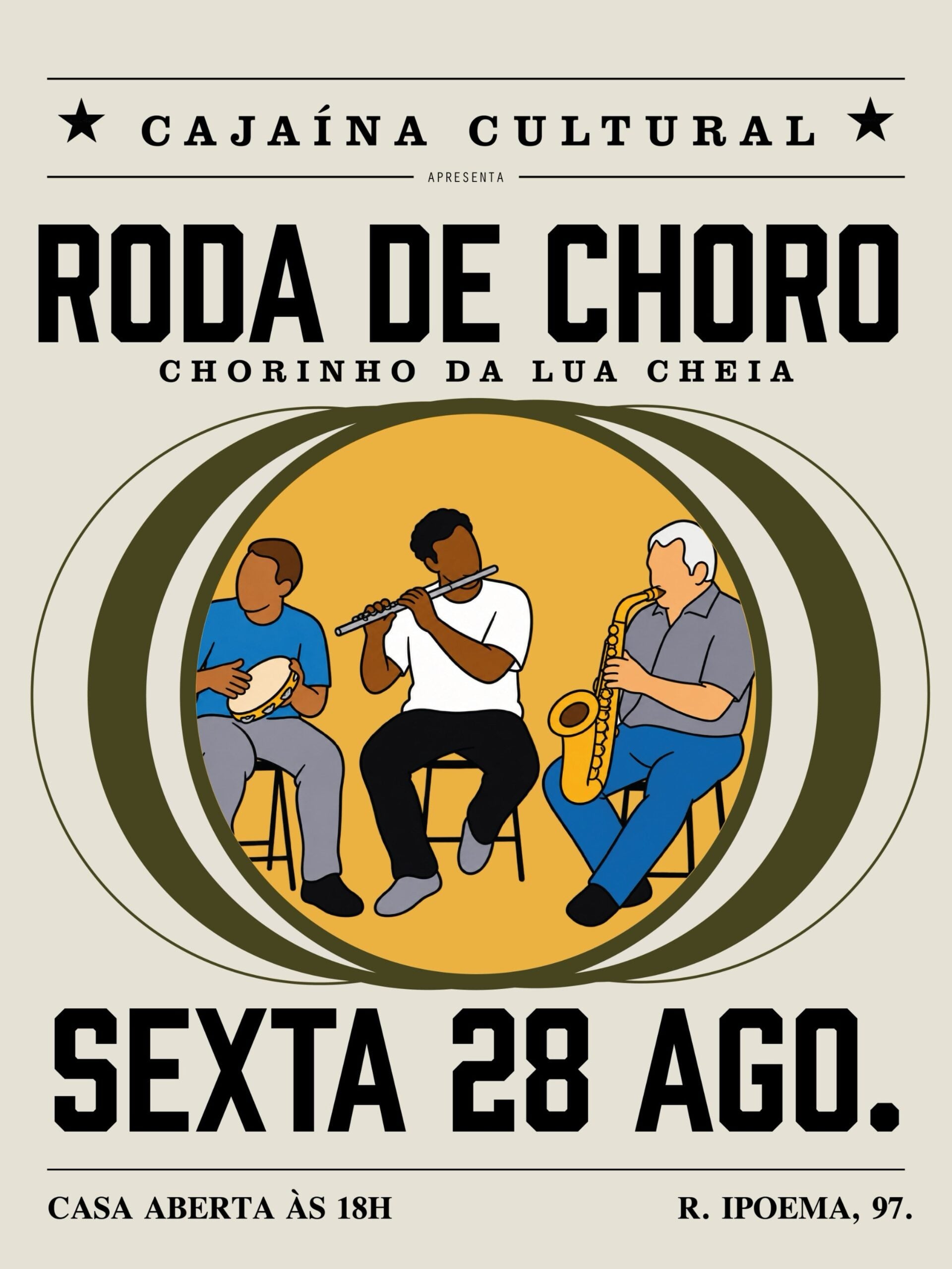 Itabira: Cajaína Cultural recebe noite de choro com apresentação do trio Doce de Coco nesta sexta-feira