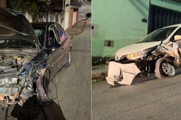 Motorista sem habilitação e com sinais de embriaguez bate de frente com outro carro em Itabira