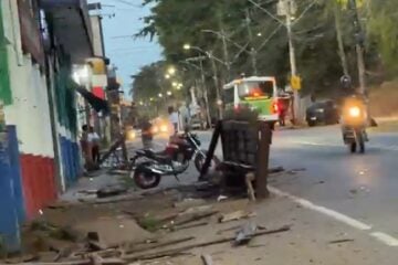 Hilux destrói parklets de dois estabelecimentos comerciais na avenida Rio Doce, em Itabira