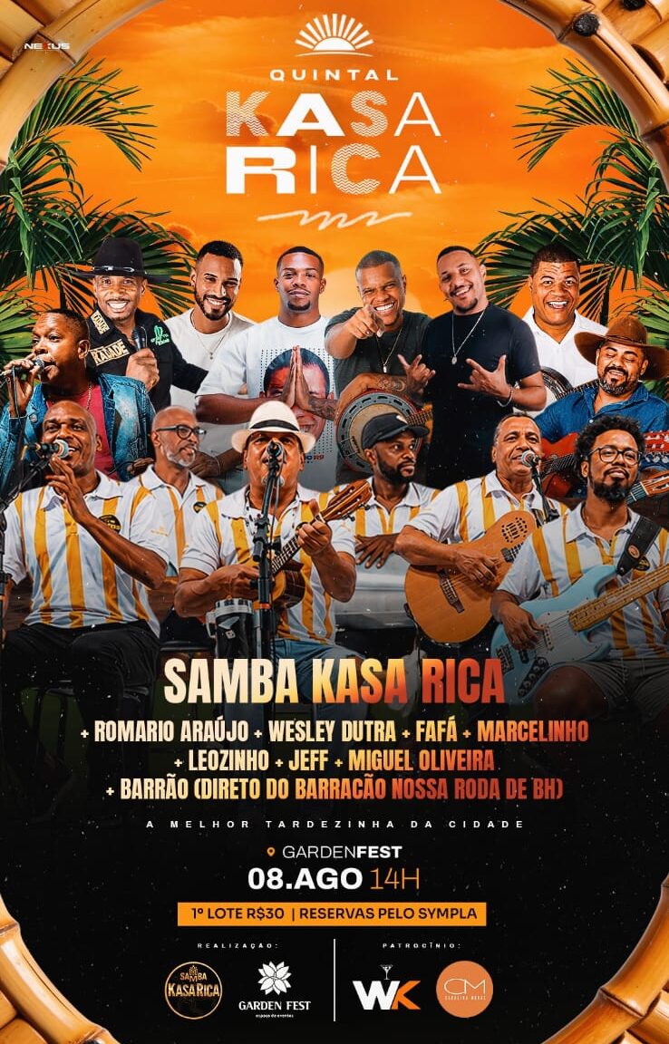 Quintal Kasa Rica reúne artistas de diferentes gerações em grande encontro musical em Itabira neste sábado