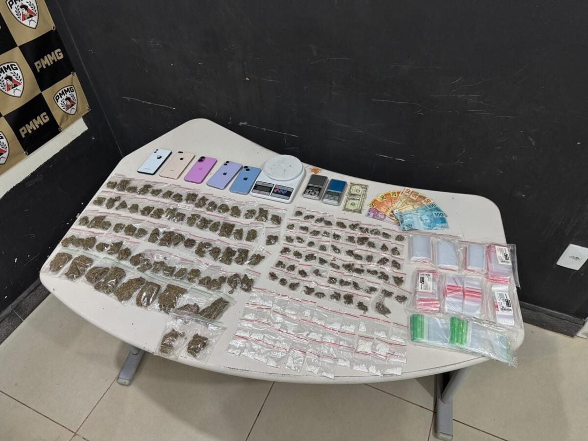 Trio é preso com mais de 170 porções de maconha e cocaína em Itabira 