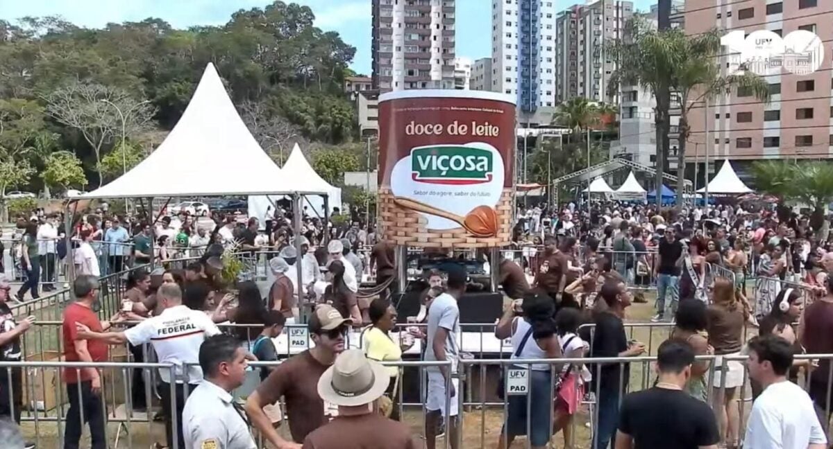 Universidade Federal de Viçosa produz doce de leite de 3,4 toneladas e bate recorde nacional 