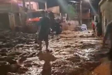 Chuva forte provoca enxurrada e volta a preocupar moradores de Rio Piracicaba