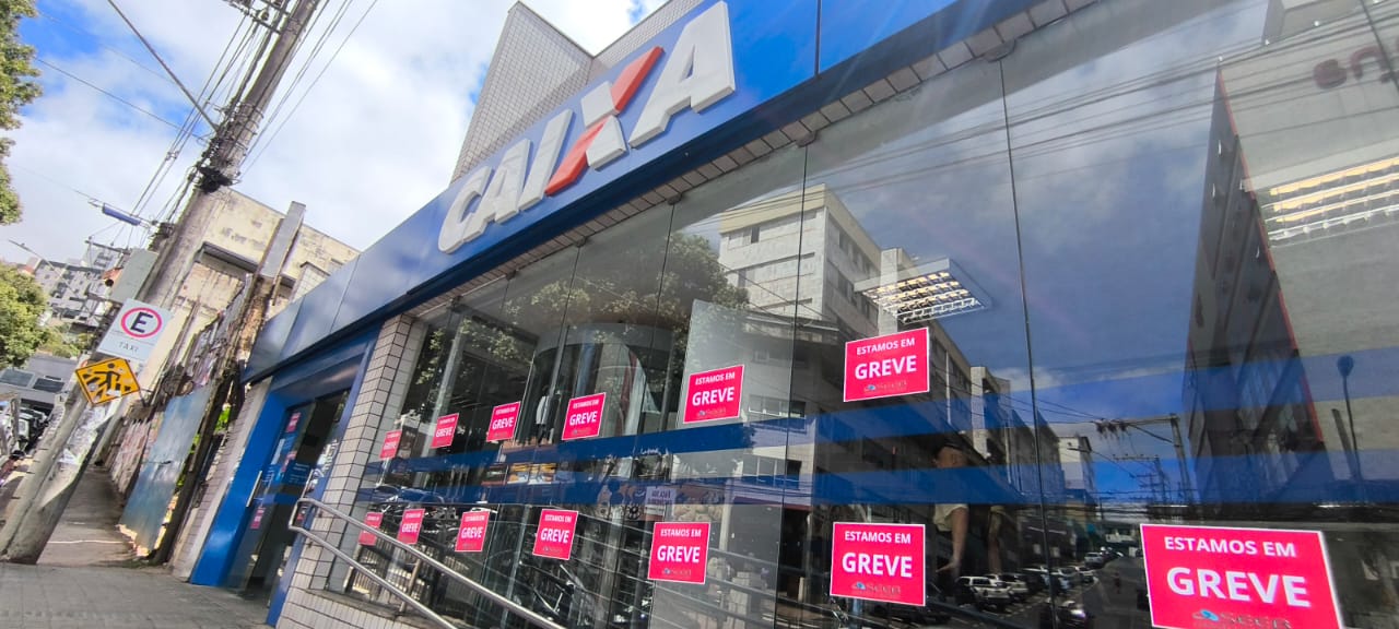 Agência da Caixa Econômica Federal em Itabira adere à greve nacional dos bancários