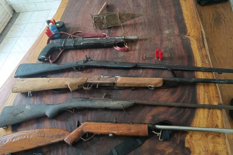 Seis armas e munições são apreendidas durante operação em Senhora do Porto