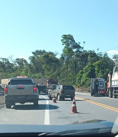 Colisão frontal na BR-381 deixa uma pessoa morta entre Barão de Cocais e São Gonçalo do Rio Abaixo
