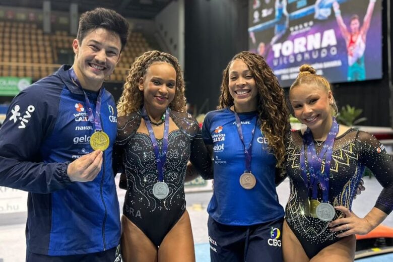Ginástica brasileira conquista cinco medalhas e fecha Copa do Mundo da Hungria