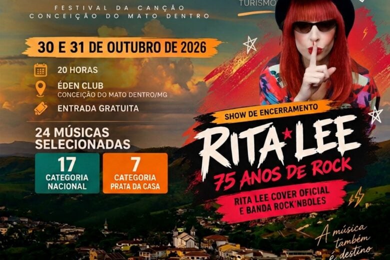 Festival da Canção é a grande atração de Conceição do Mato Dentro  no próximo final de semana