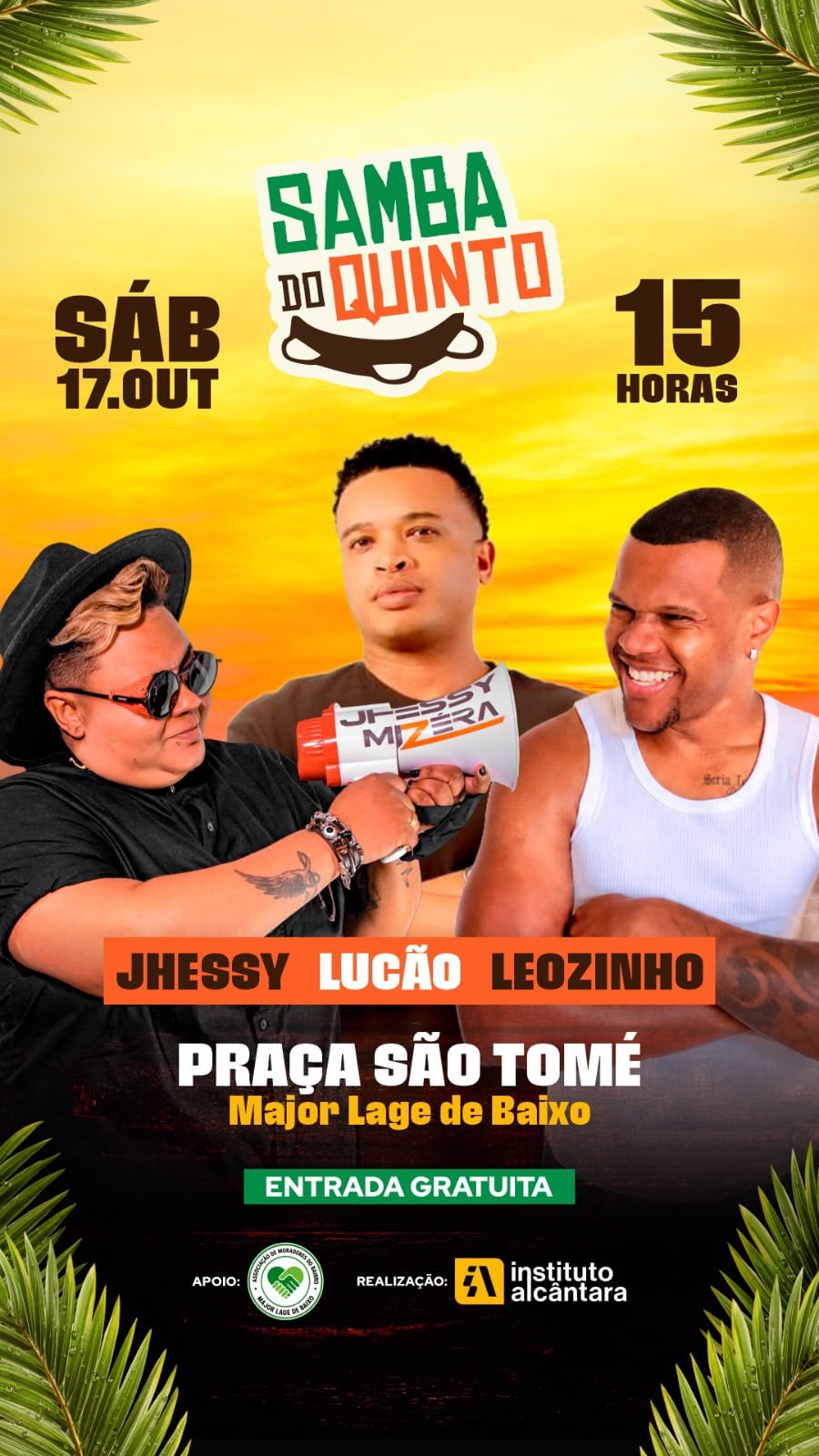 Samba do Quinto promove tarde de música e cultura na Praça São Tomé, em Itabira