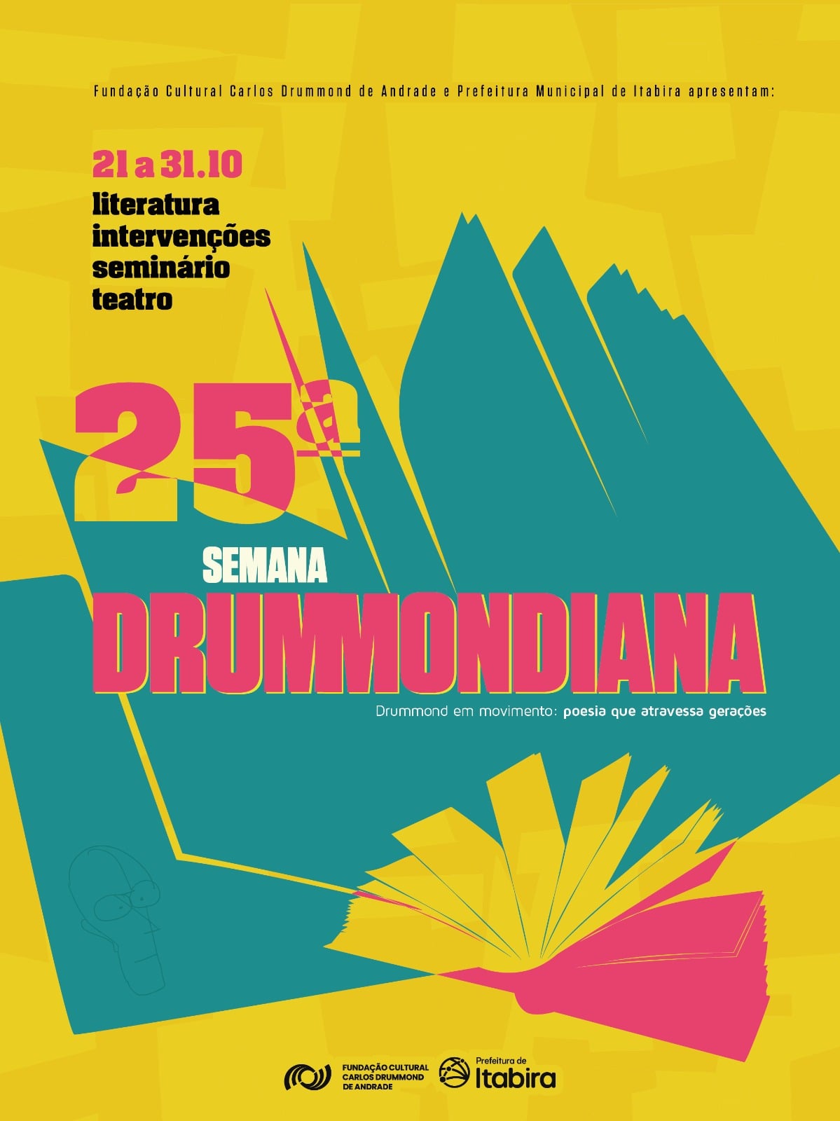 Semana Drummondiana chega à 25ª edição com programação cultural em Itabira