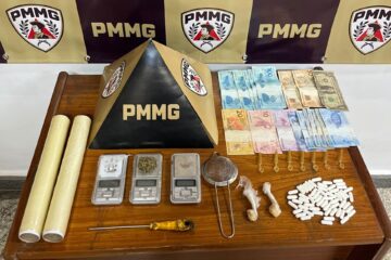 Polícia Militar prende três homens e apreende drogas e dinheiro em Barão de Cocais