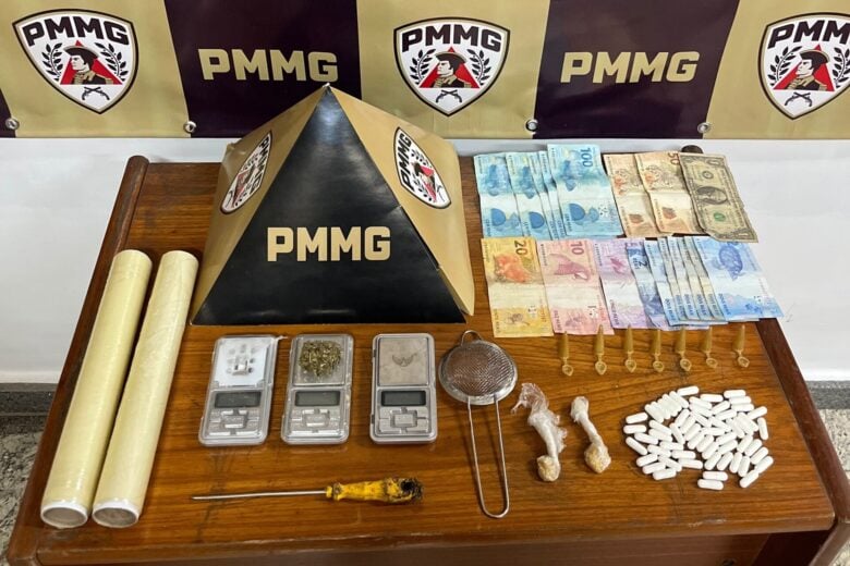 Polícia Militar prende três homens e apreende drogas e dinheiro em Barão de Cocais