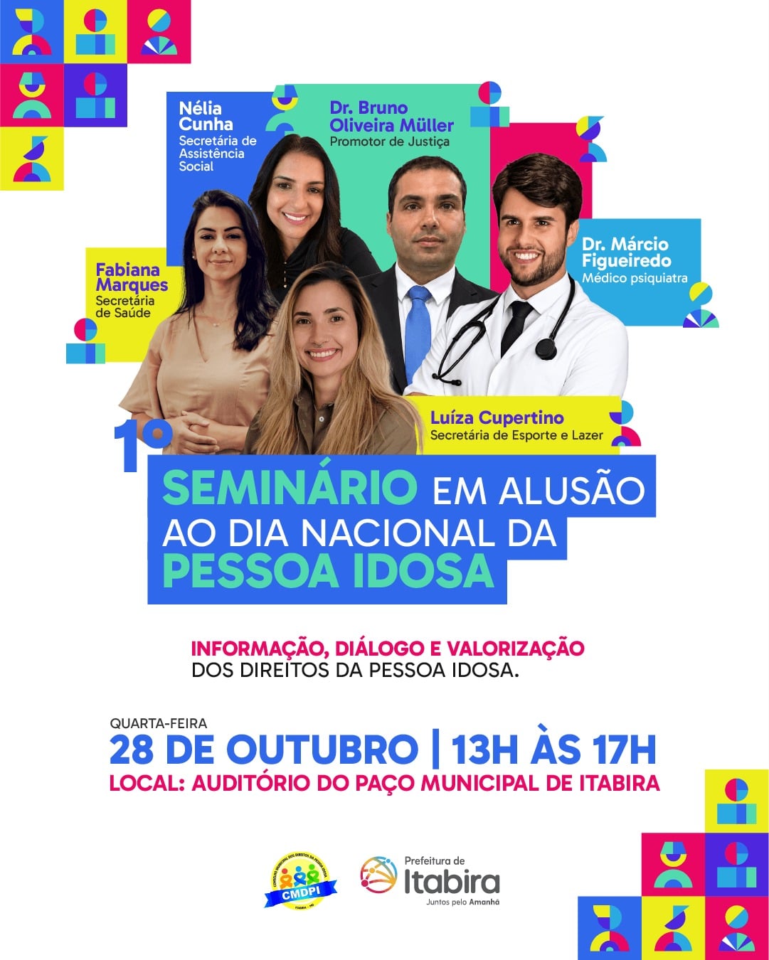 Itabira realiza primeiro seminário sobre direitos da pessoa idosa no dia 28 de outubro