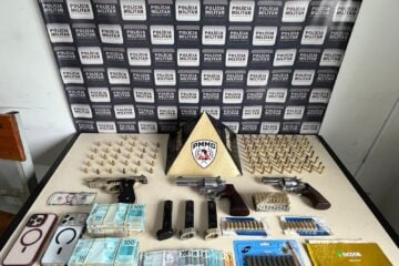 Operação “Manto de Acã” prende sete pessoas e apreende cerca de R$ 100 mil e armas de fogo em Manhuaçu