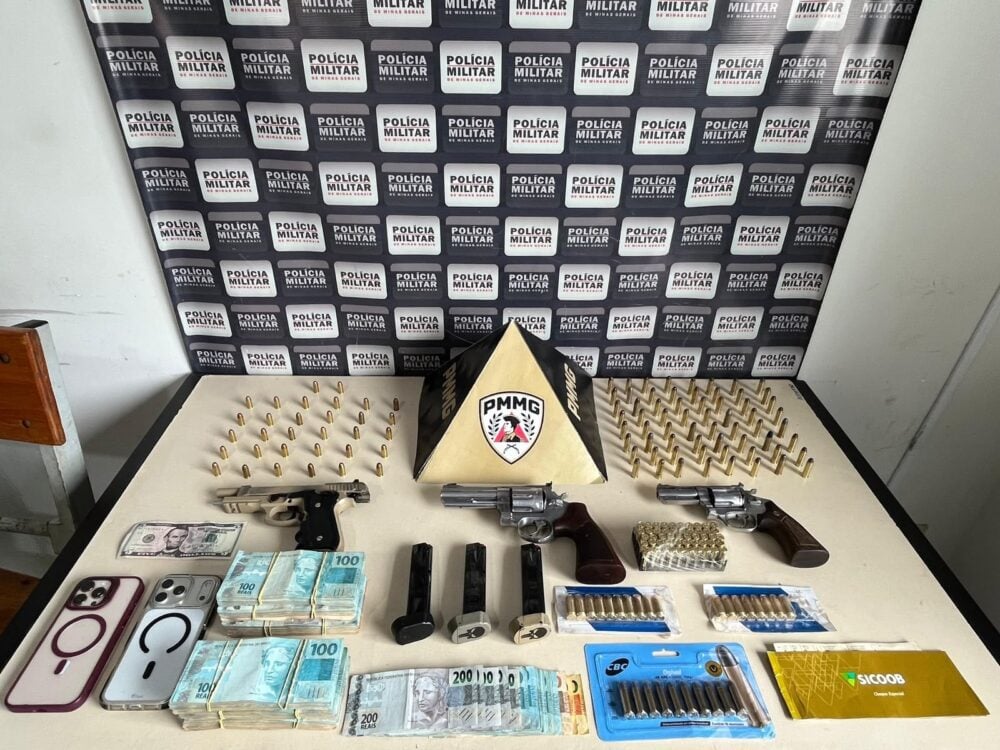 Operação “Manto de Acã” prende sete pessoas e apreende cerca de R$ 100 mil e armas de fogo em Manhuaçu